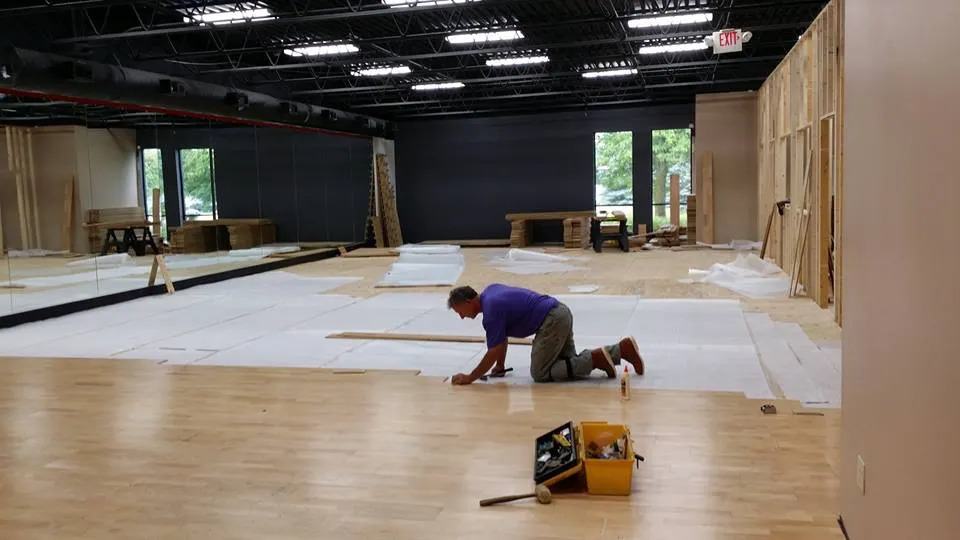 Studio features wood floor Studio features wood floor